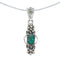 Southwest Turquoise Sterling Silver Snake Chain Necklace Set JX129170